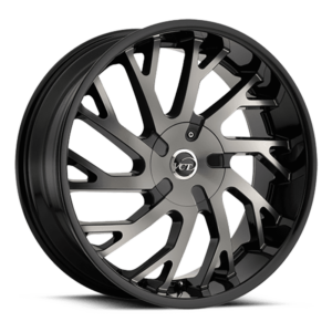 VCT V77 Wheel in Tinted Black Machined