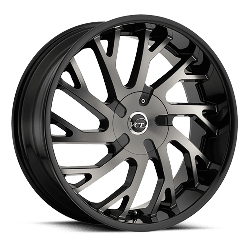 VCT V77 Wheel in Tinted Black Machined